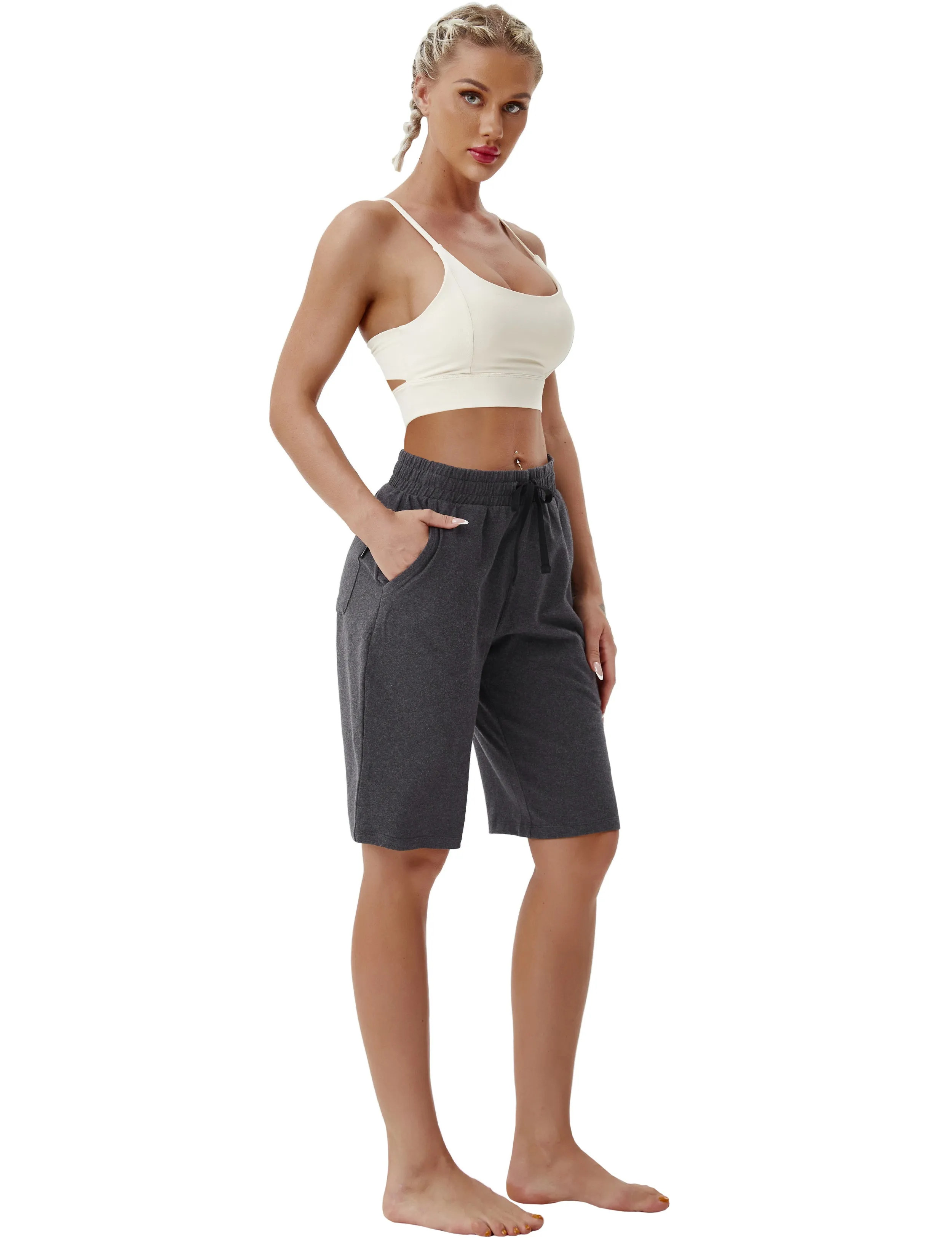 10" Joggers Shorts heathercharcoal_Gym