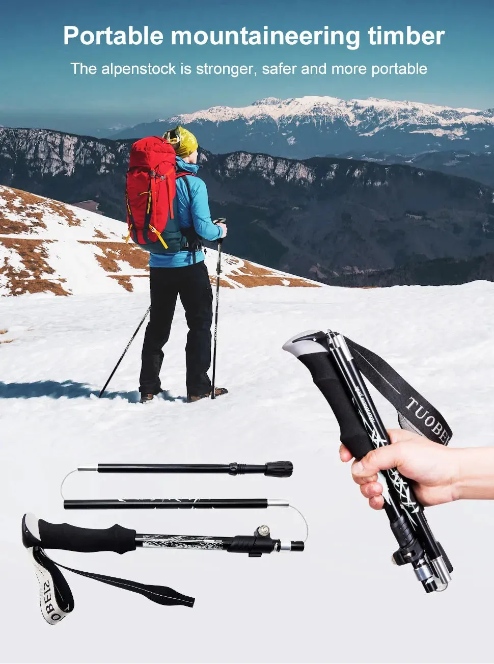 5-Section Portable Trekking Pole
