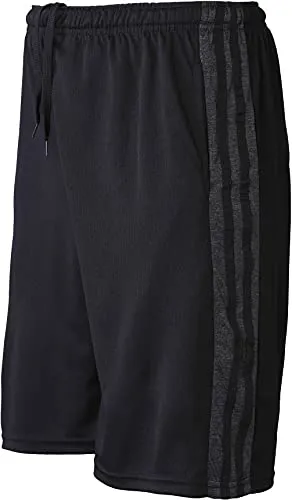 Active Club Men's Athletic Gym Shorts with Pockets - Quick Dry Running Workout Training Basketball Shorts - 4 Pack (4 Pack SM109-2, Large, l)