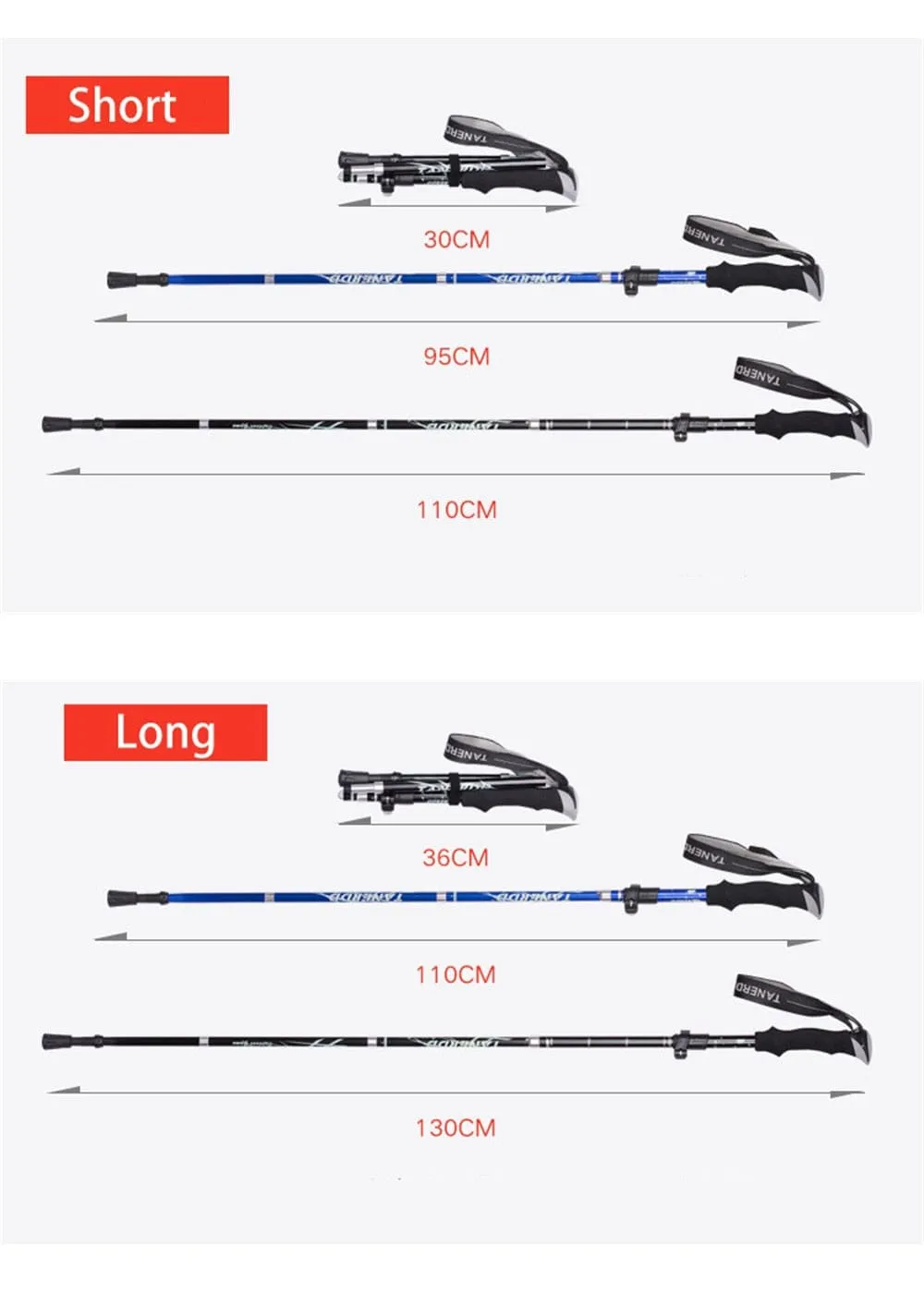 ADJUSTABLE TREKKING POLES