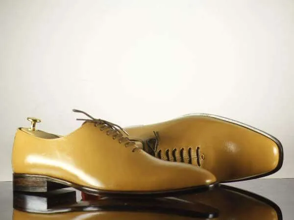 Awesome Handmade Men's Tan Leather Wholecut Lace Up Shoes, Men Designer Dress Formal Luxury Shoes