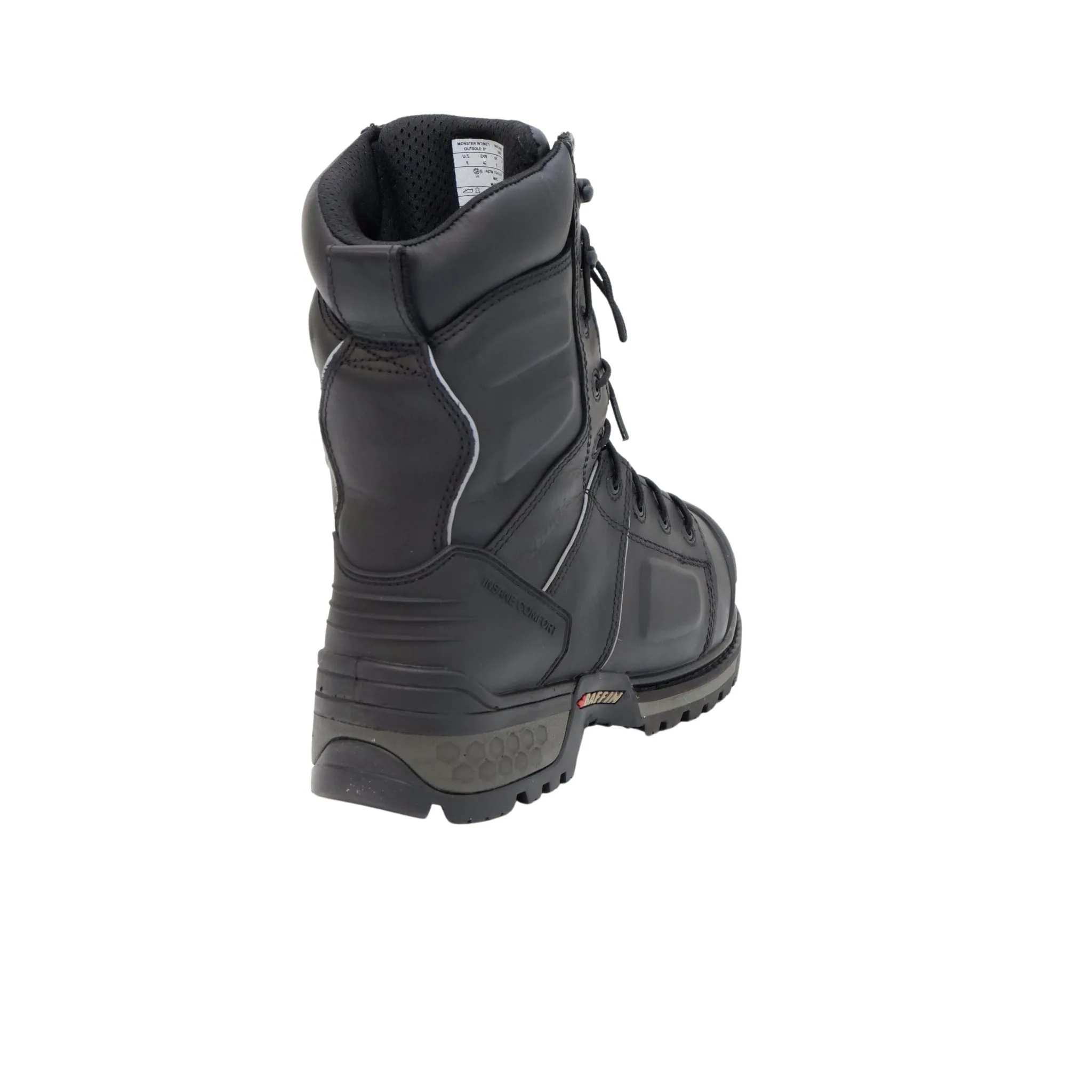 Baffin Men's Safety Work Boots Monster Internal Metguard 8” All Season Leather Waterproof Extreme Comfort with Composite Toe  | Sizes 7 - 13