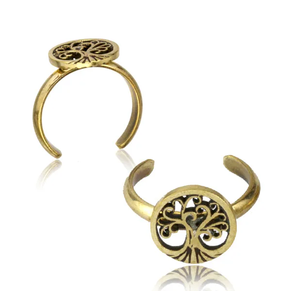 Brass Tree Of Life Toe Ring