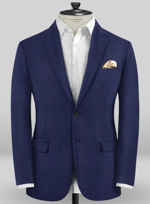 Caccioppoli Sun Dream Frozo Blue Wool Silk Suit