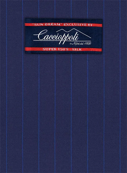 Caccioppoli Sun Dream Frozo Blue Wool Silk Suit
