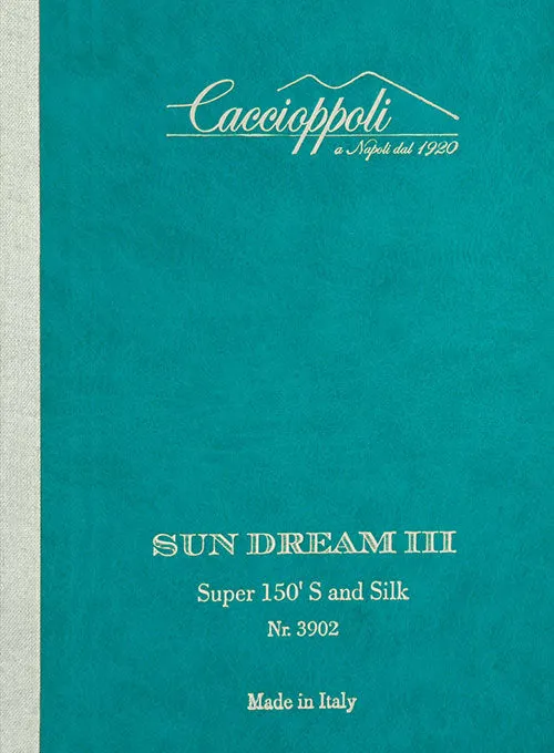 Caccioppoli Sun Dream Risca Blue Wool Silk Suit