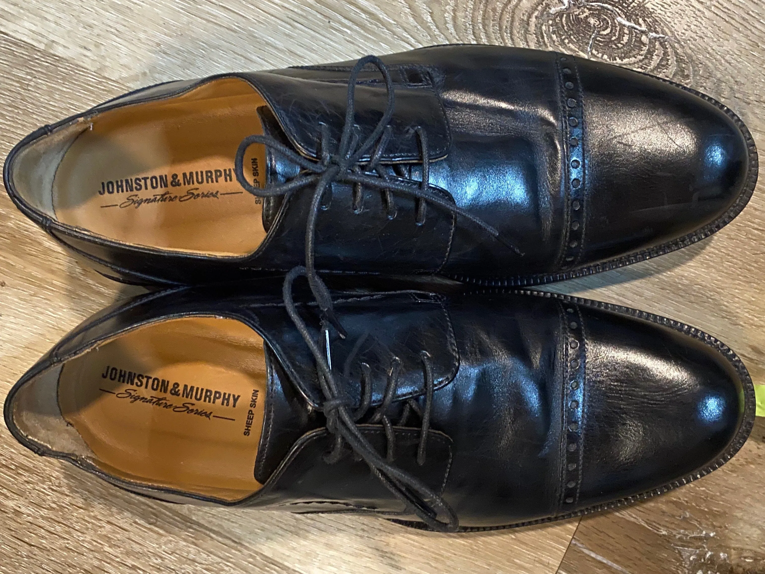Cap Toe Johnston & Murphy Signature Series Derby Shoes 8.5M 41/42 (India)