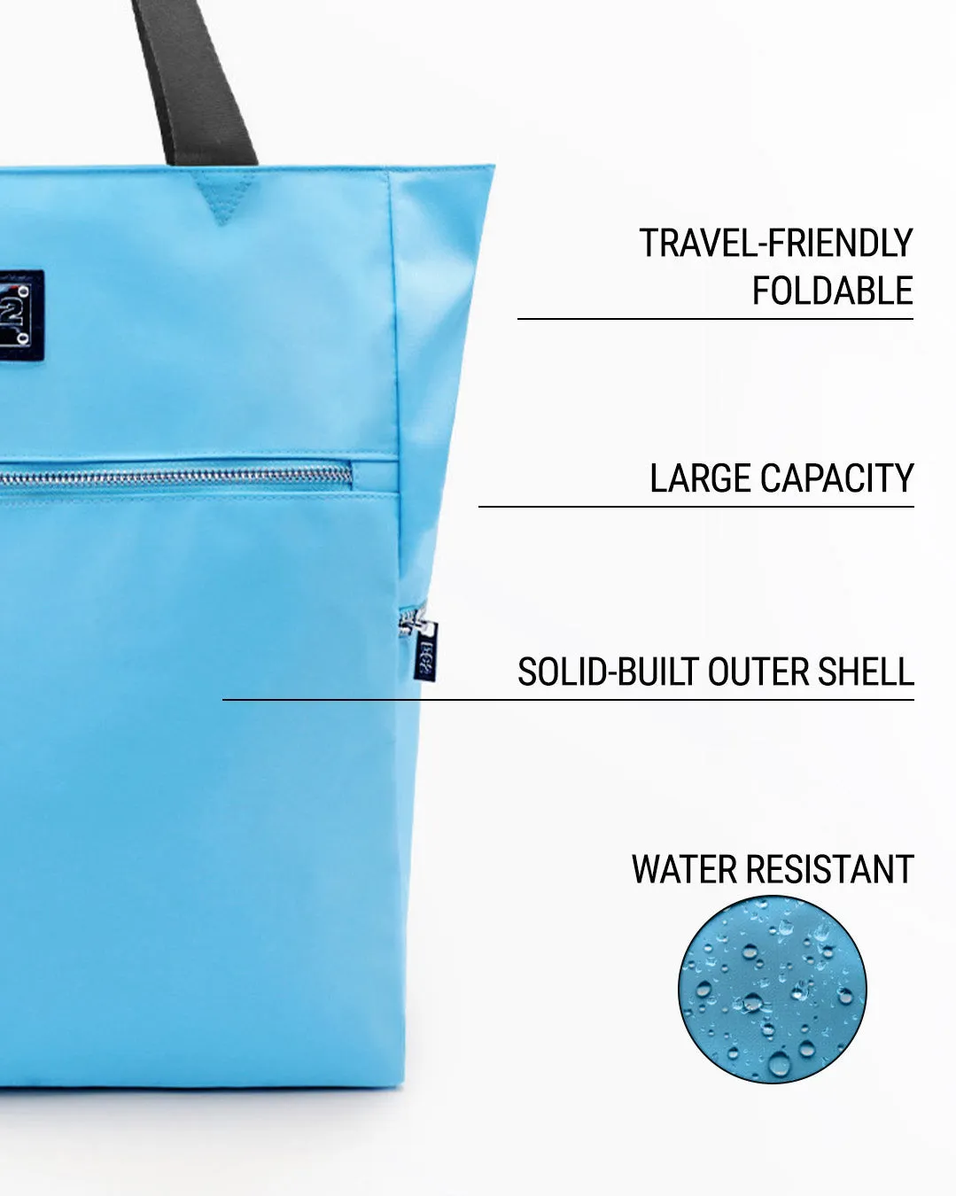COASTAL BLUE - Poolside Tote Bag Foldable/Portable
