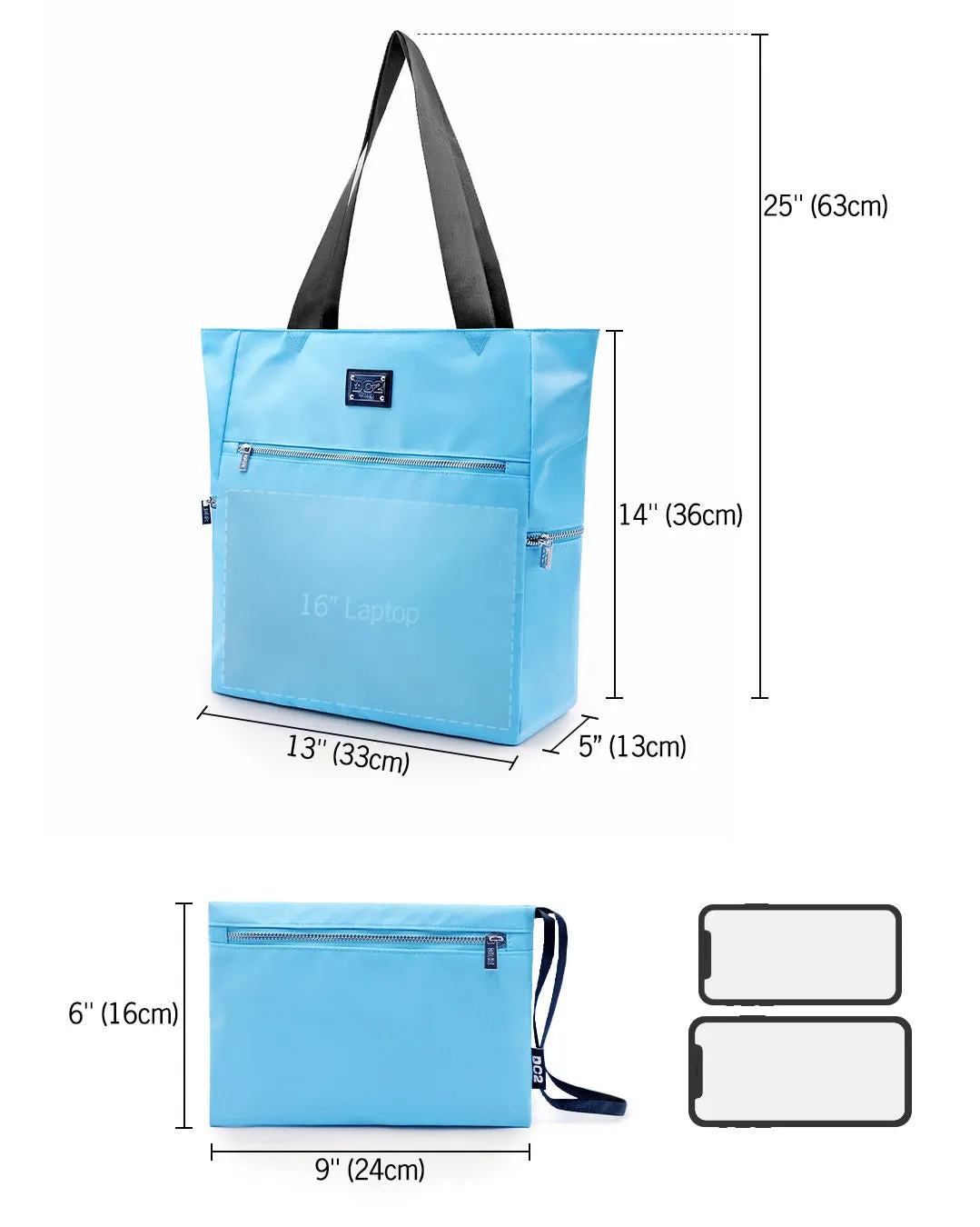 COASTAL BLUE - Poolside Tote Bag Foldable/Portable