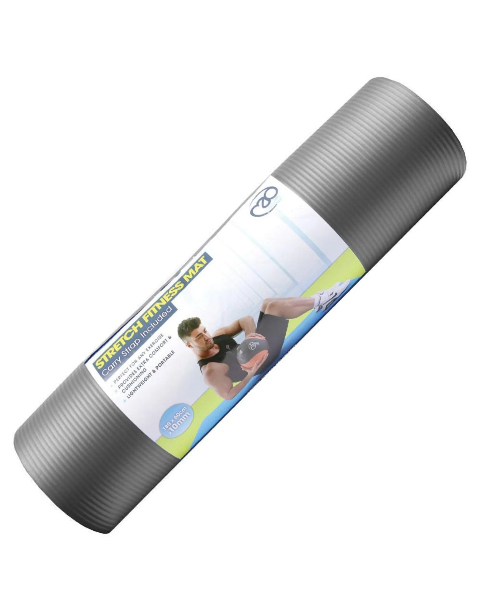 Fitness-Mad Stretch Fitness Mat 10mm - Grey