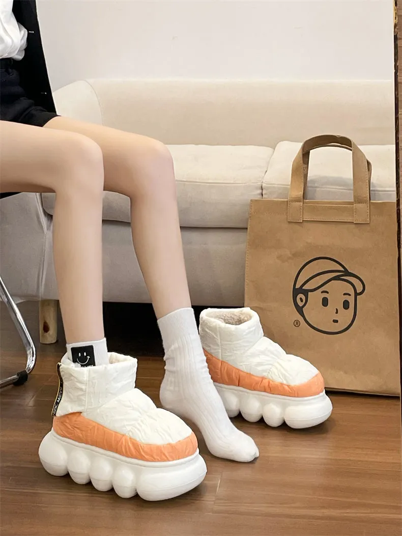 Flavia Fluff Nylon Ankle Boots