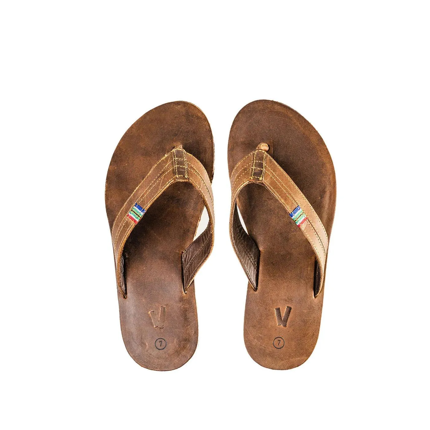 Flip Flops Veldskoen Brown Leather Plakkie