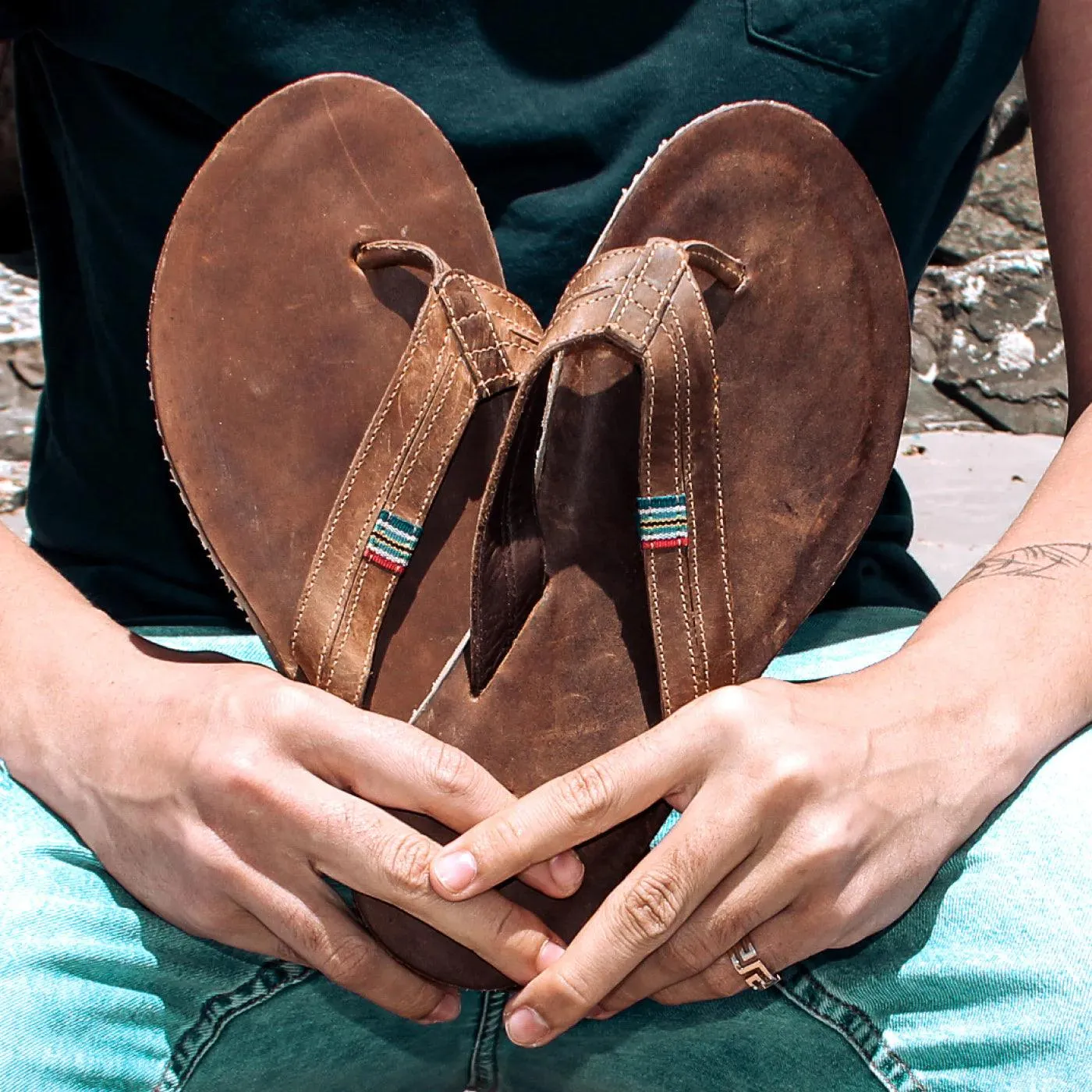 Flip Flops Veldskoen Brown Leather Plakkie