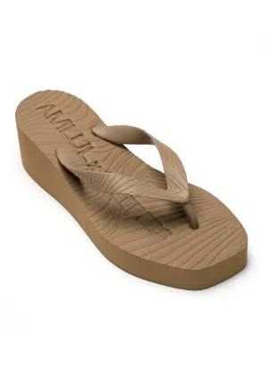 High Platform Flip Flops - Sand