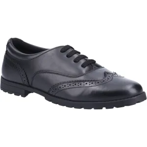 Hush Puppies Black Eadie Junior School Shoes