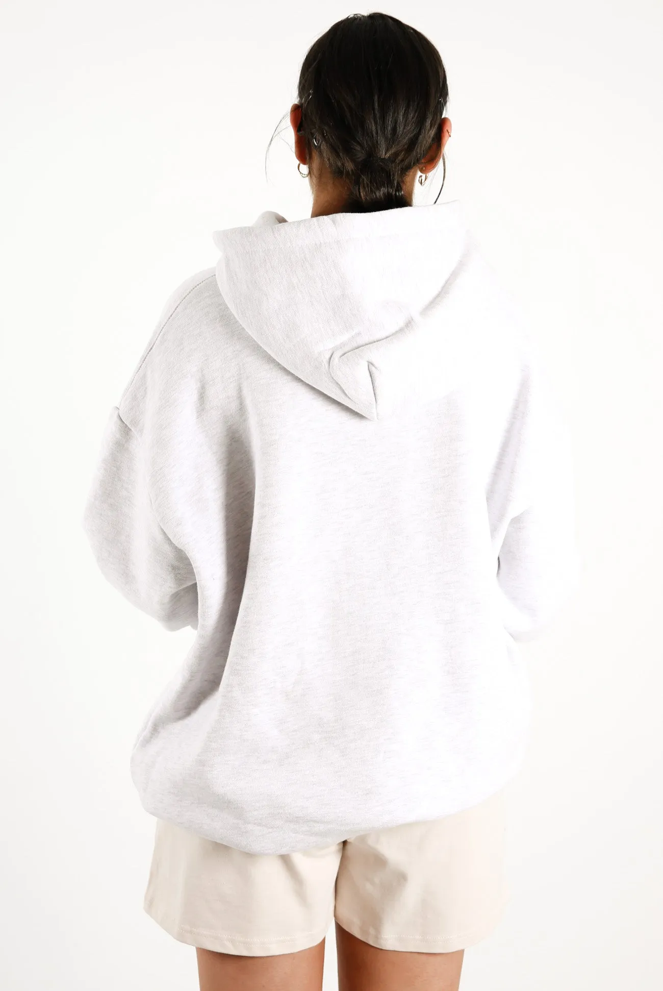 Italic Oversized Hood Snow Marle