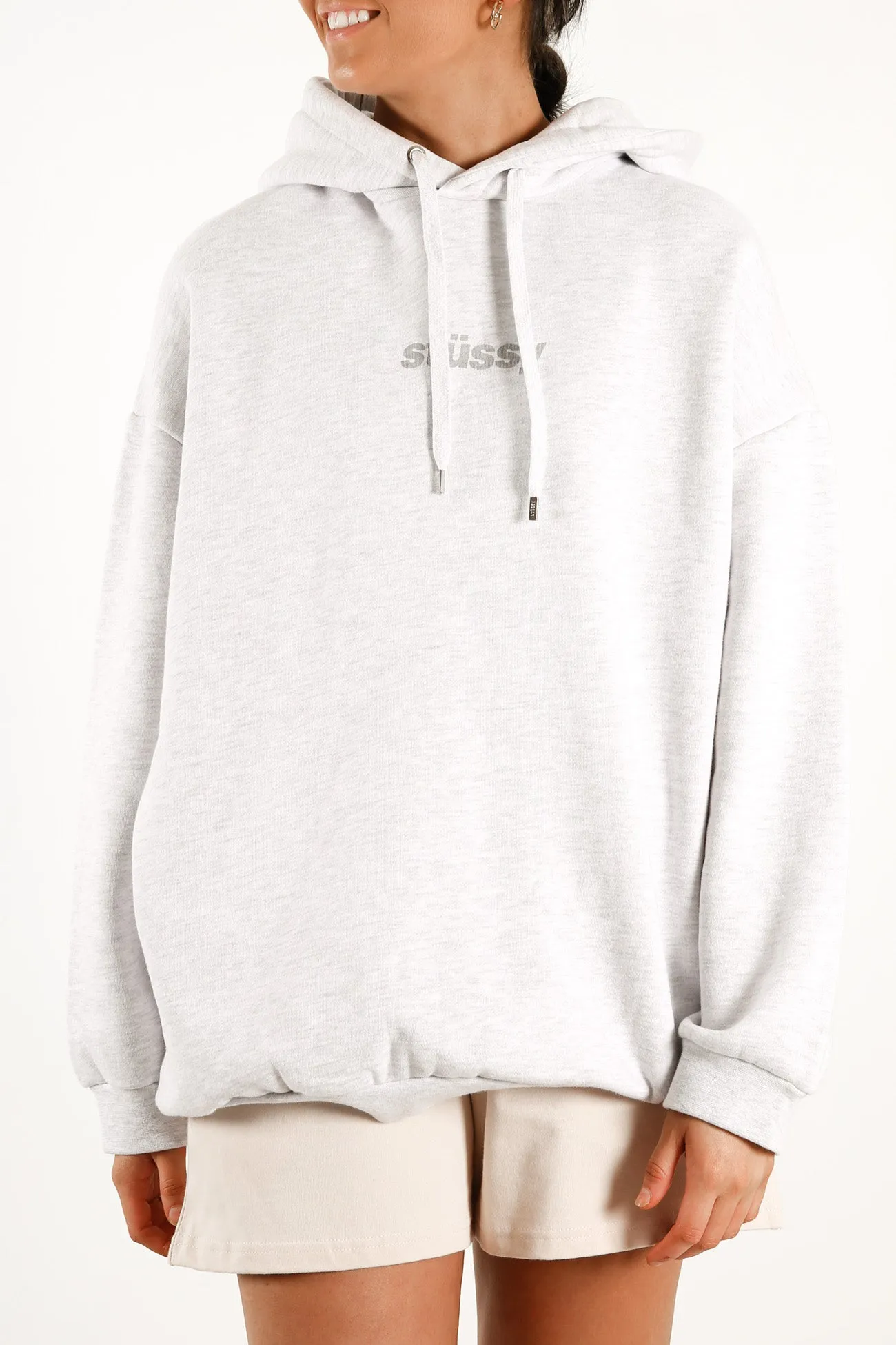 Italic Oversized Hood Snow Marle