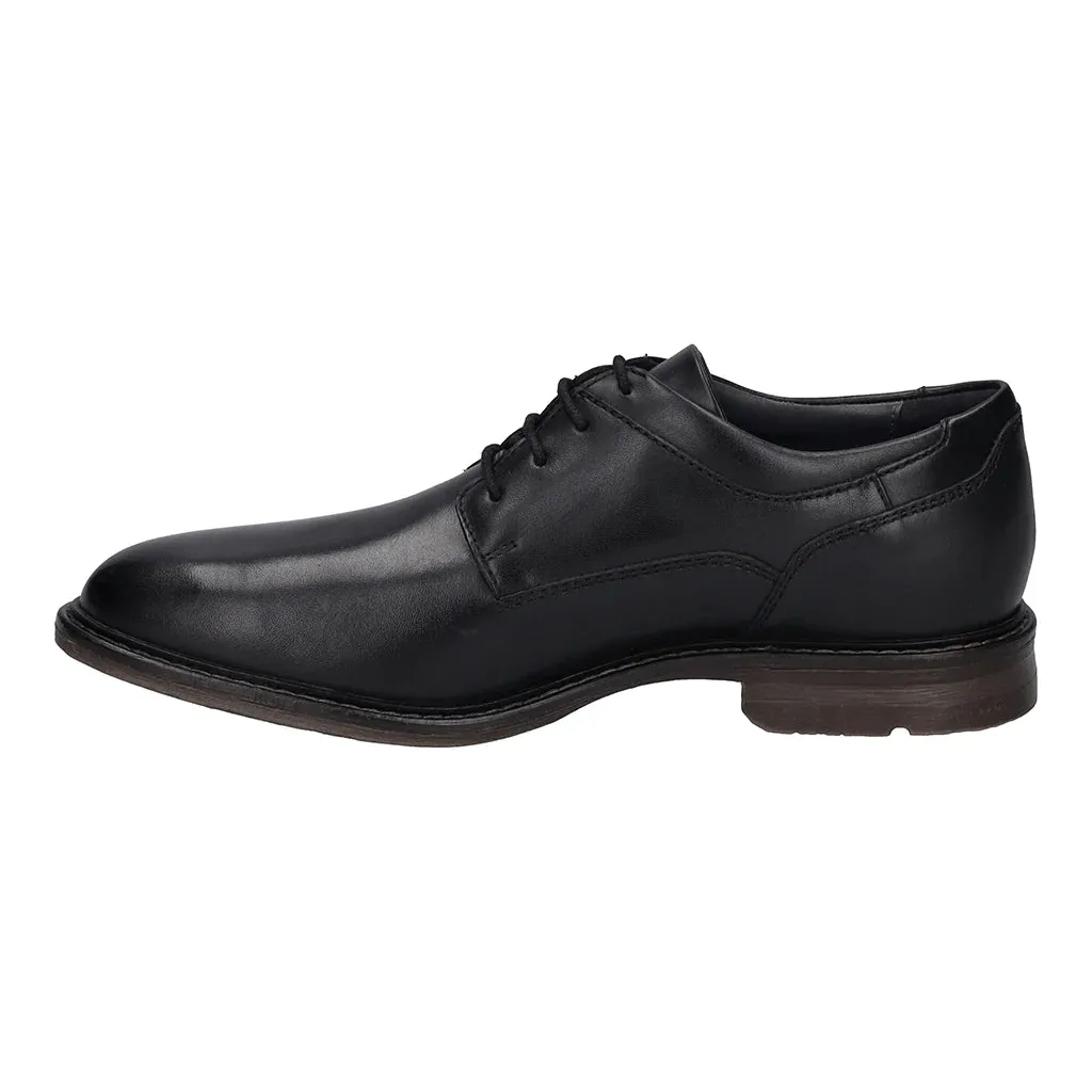 Josef Seibel Men's Earl 05 Leather Plain Toe Lace Shoes Black