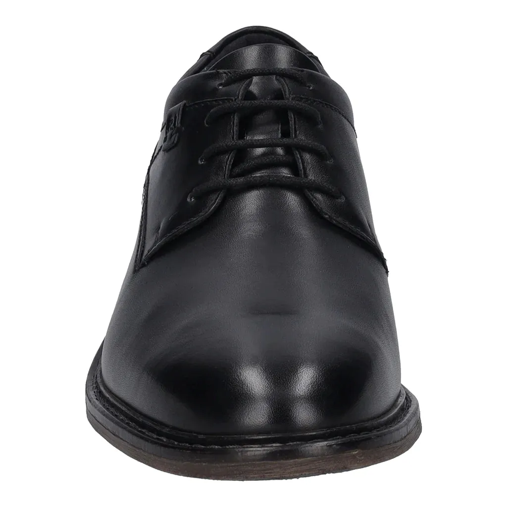 Josef Seibel Men's Earl 05 Leather Plain Toe Lace Shoes Black