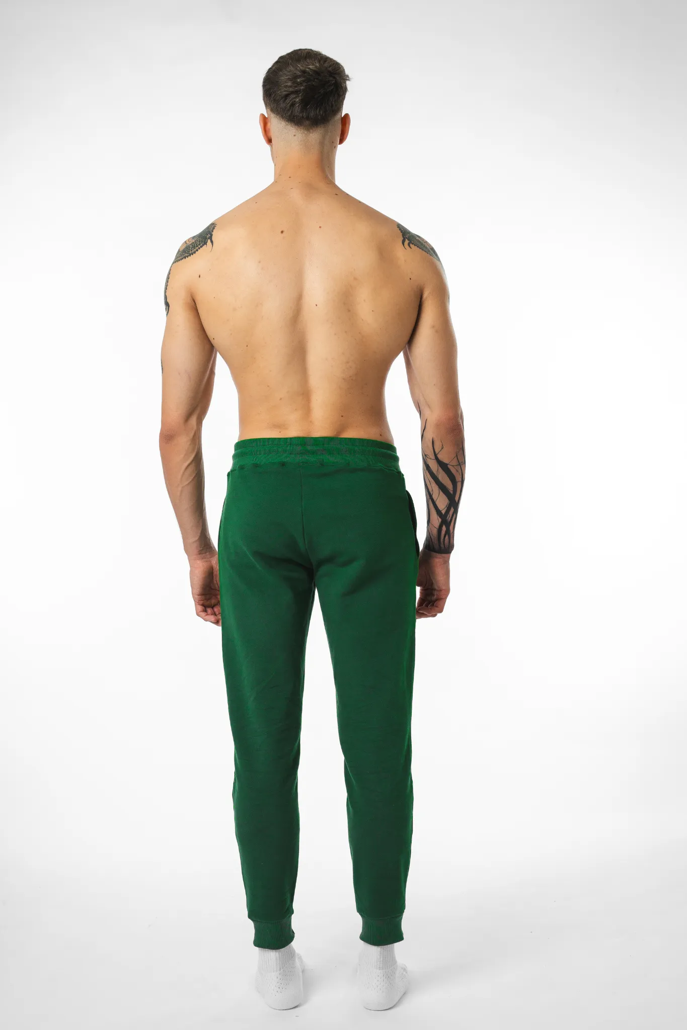 Loose Fit Sweatpants Cotton - Dunkelgrün 340gsm