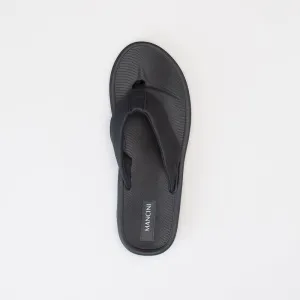 Mancini Men Black Moulded Thong _ 150587