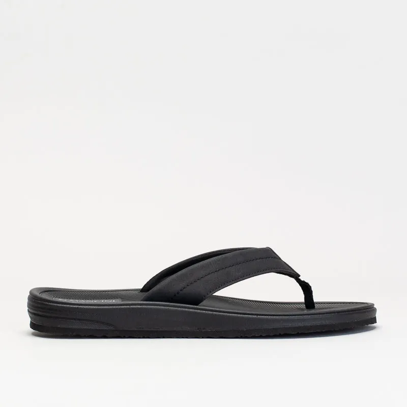 Mancini Men Black Moulded Thong _ 150587