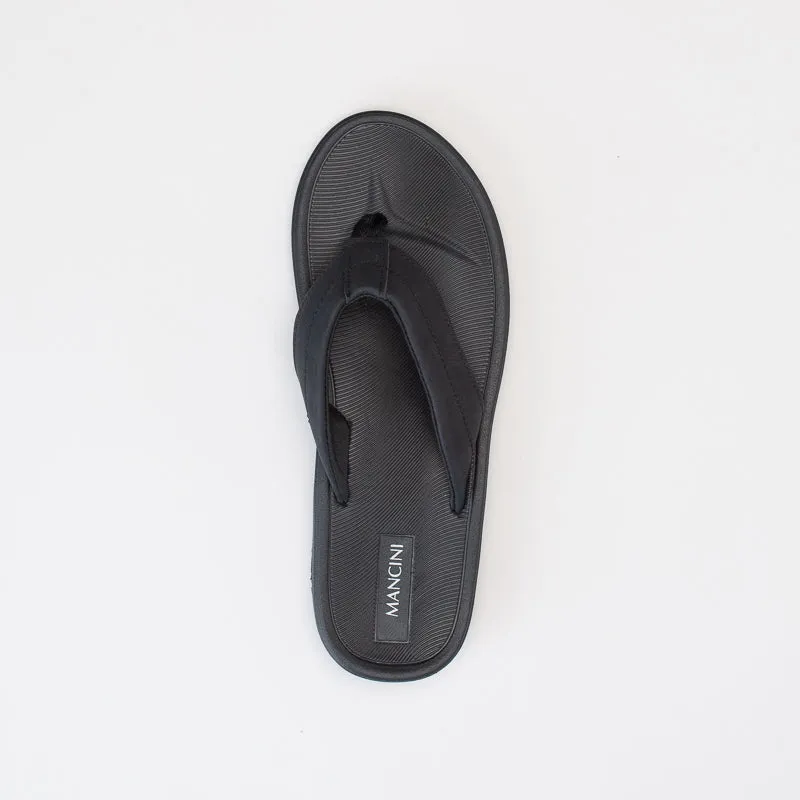 Mancini Men Black Moulded Thong _ 150587