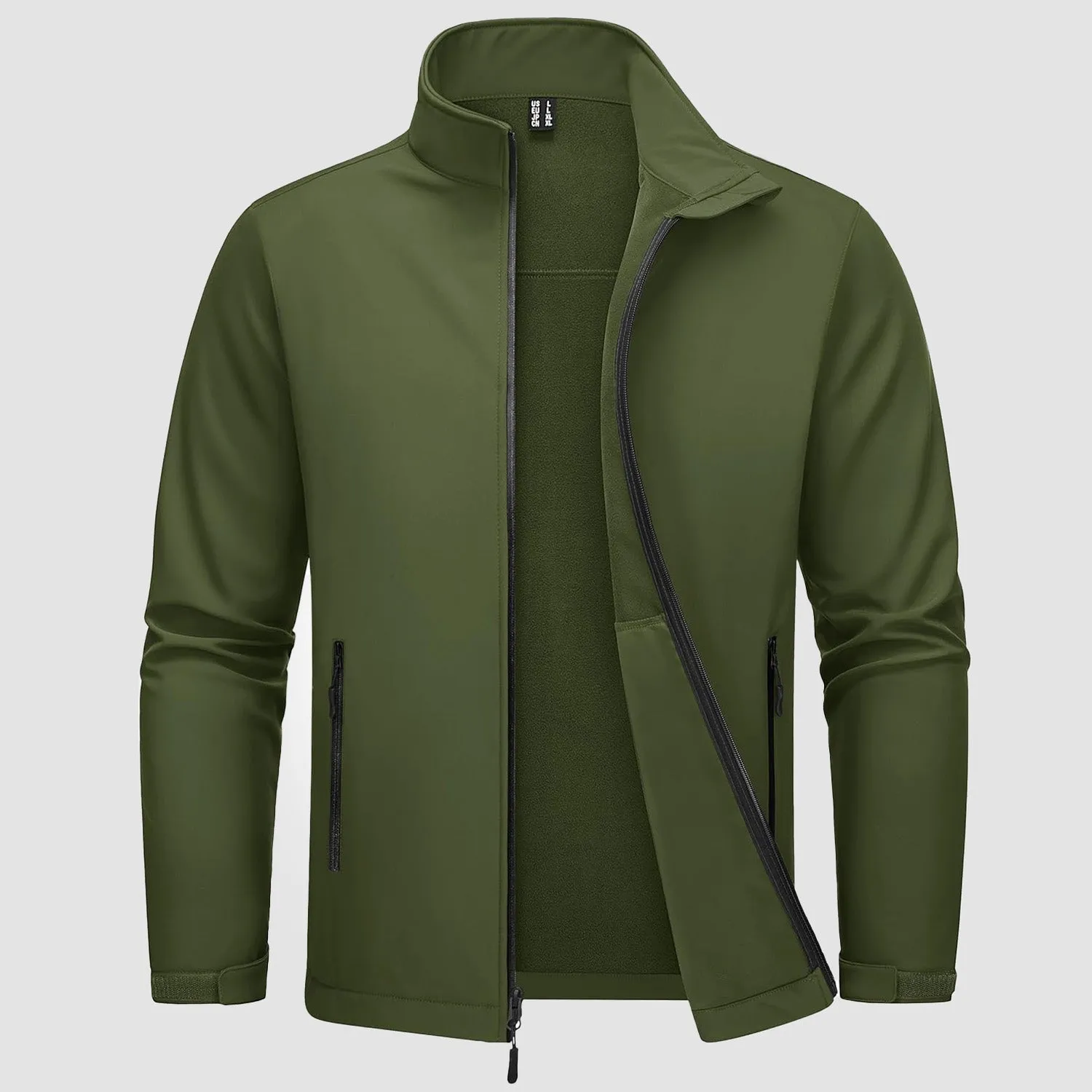 Men's Fleece Lined Softshell Jacket Waterproof Windbreaker Rain Jacket for Tactical Hiking