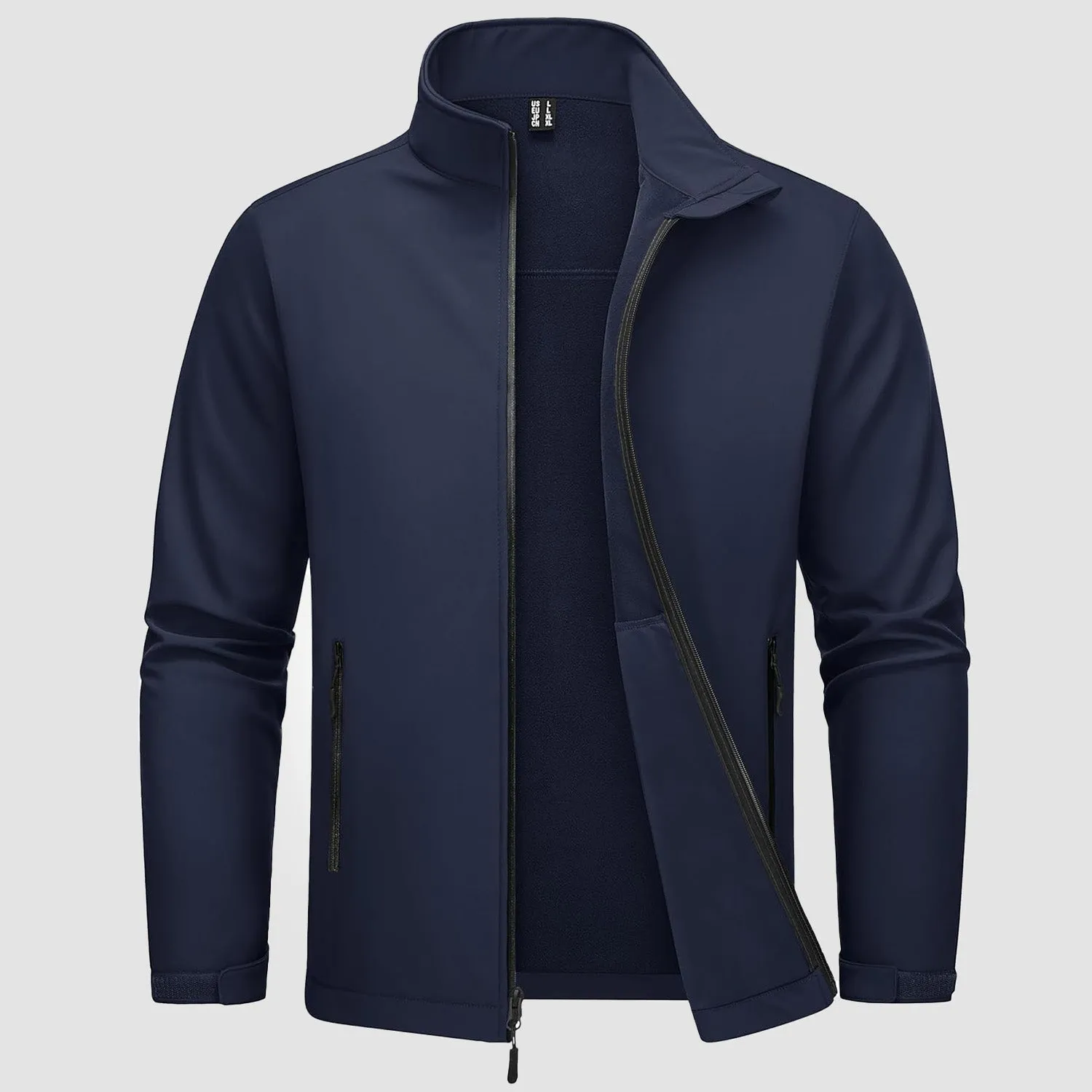 Men's Fleece Lined Softshell Jacket Waterproof Windbreaker Rain Jacket for Tactical Hiking