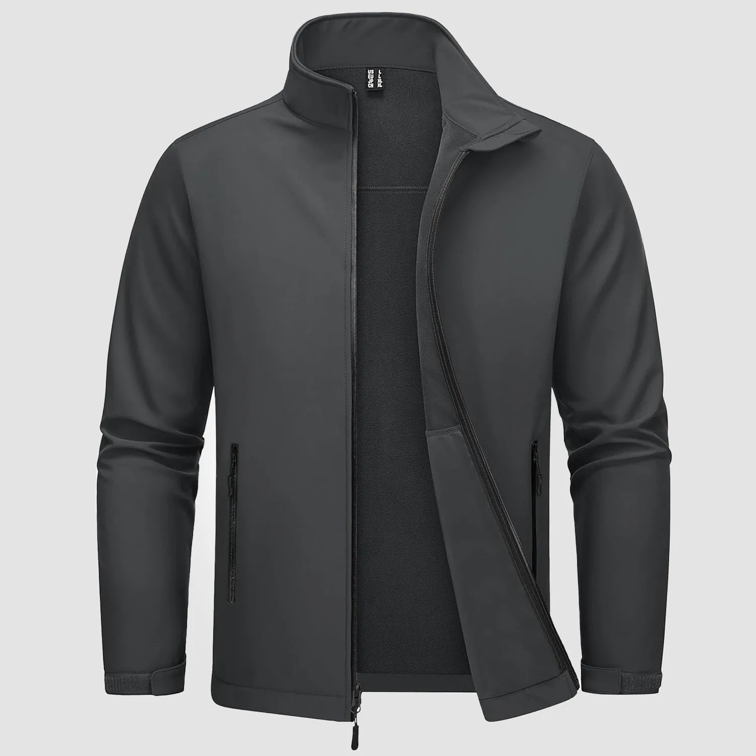 Men's Fleece Lined Softshell Jacket Waterproof Windbreaker Rain Jacket for Tactical Hiking