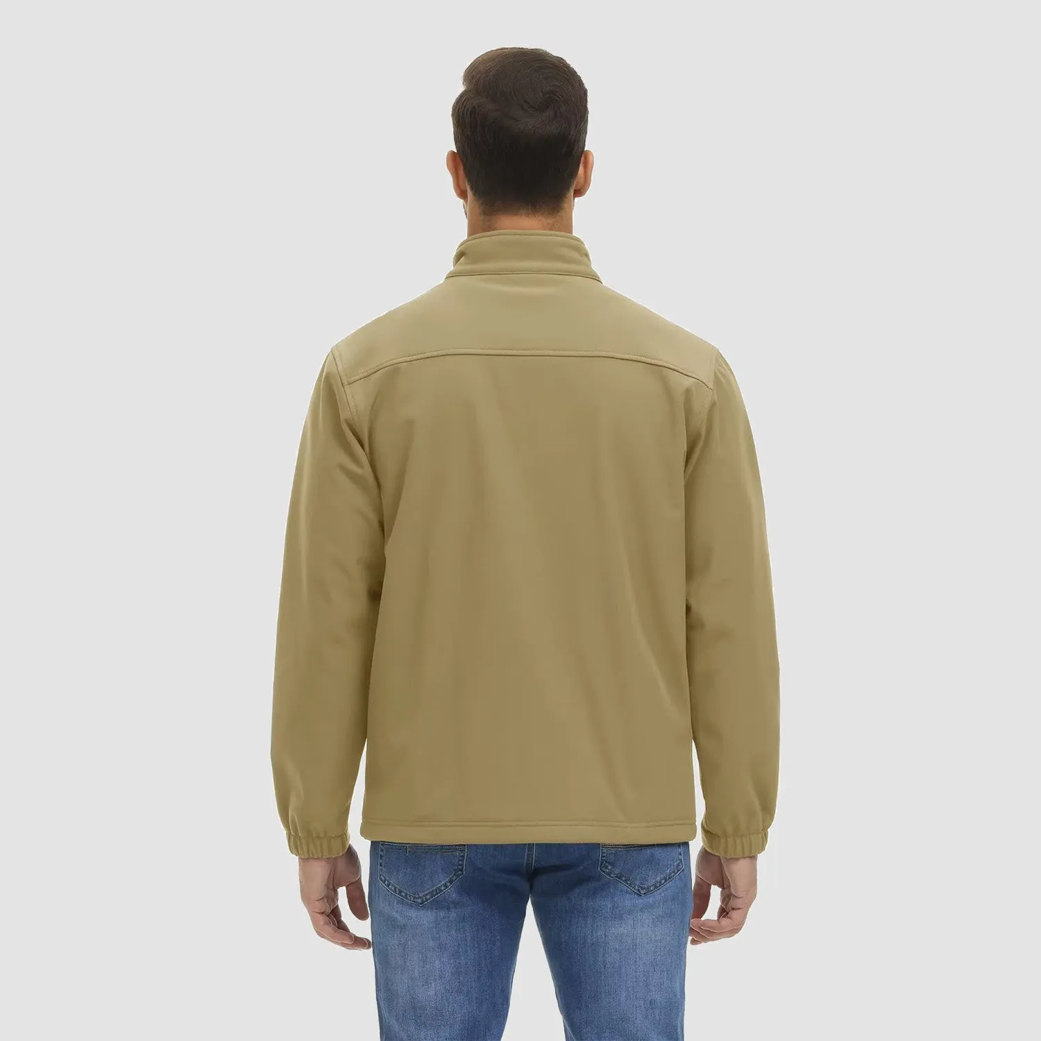 Men's Tactical Jacket Fleece Lined Soft Shell Winter Jacket Lightweight Water Resistant Coats Outwear