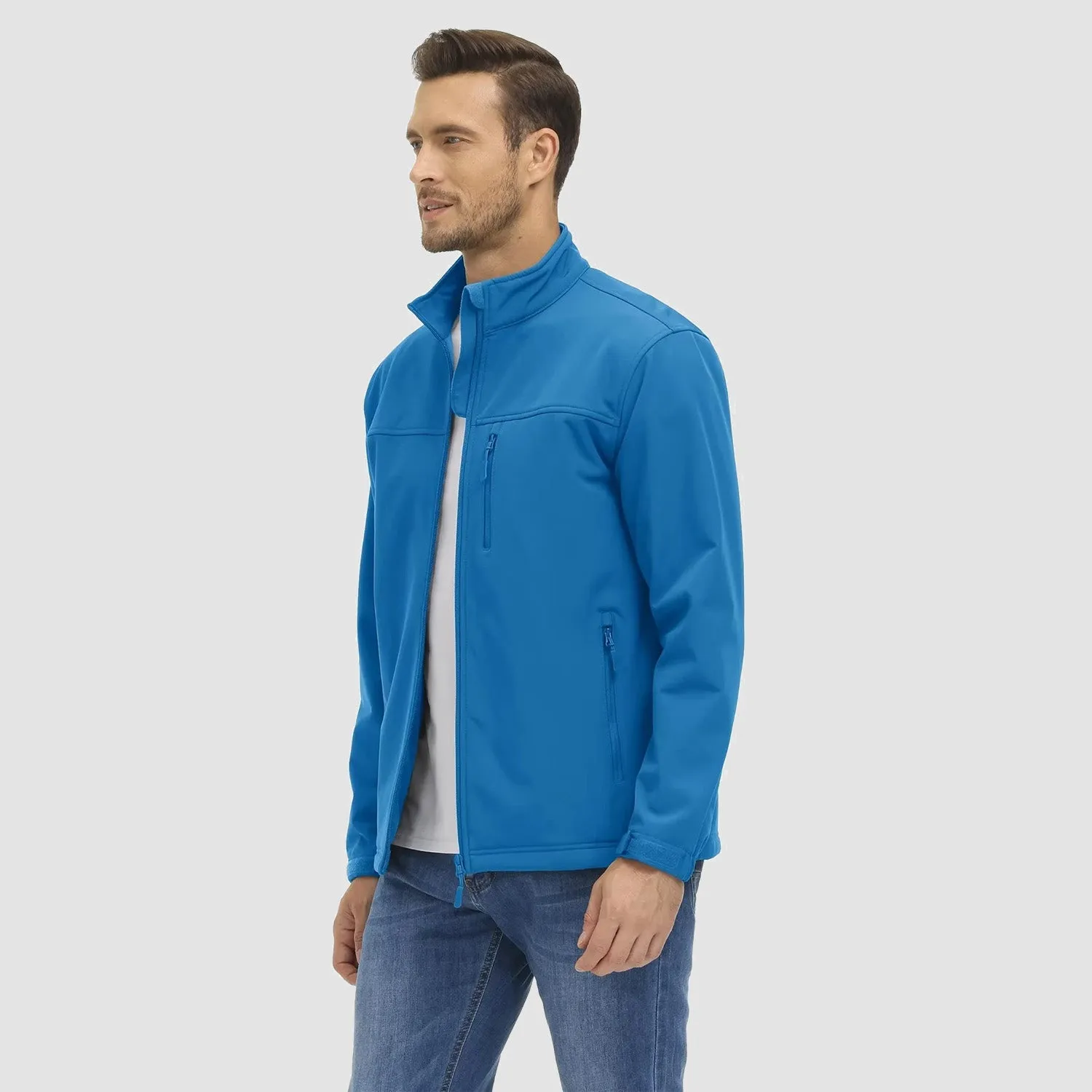 Men's Tactical Jacket Fleece Lined Soft Shell Winter Jacket Lightweight Water Resistant Coats Outwear