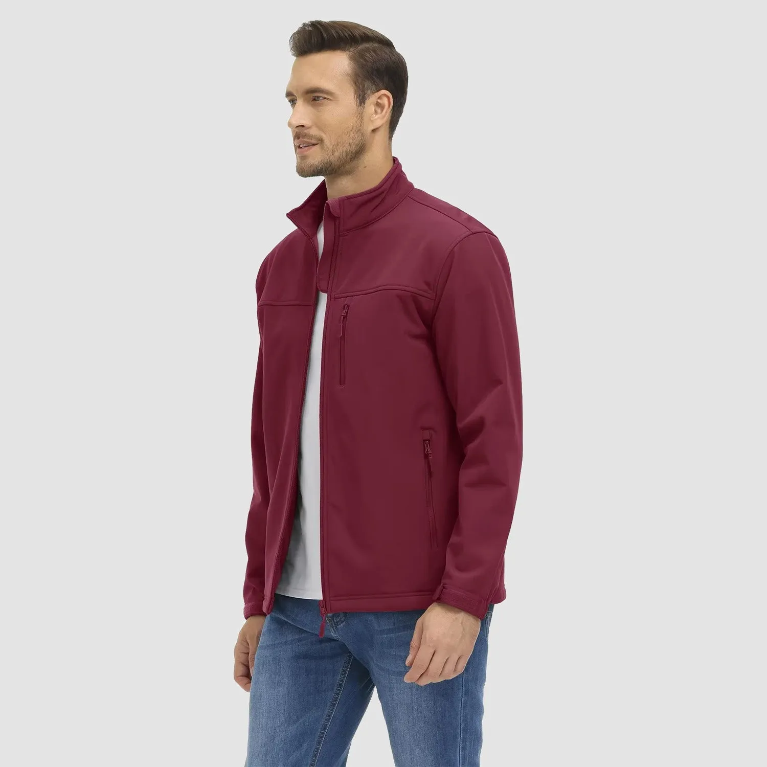 Men's Tactical Jacket Fleece Lined Soft Shell Winter Jacket Lightweight Water Resistant Coats Outwear