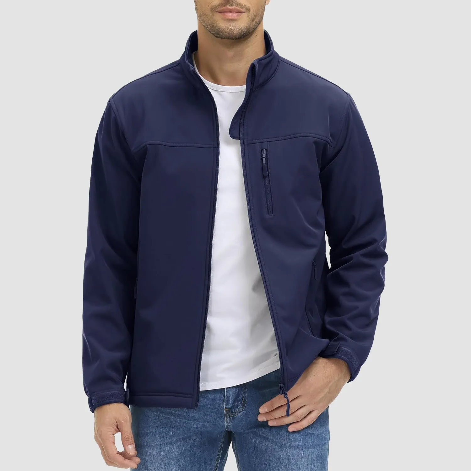 Men's Tactical Jacket Fleece Lined Soft Shell Winter Jacket Lightweight Water Resistant Coats Outwear