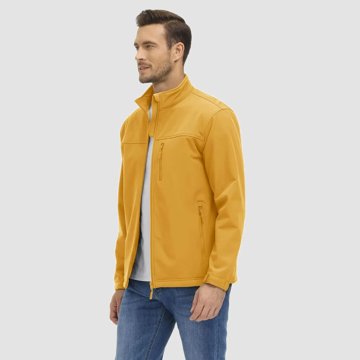 Men's Tactical Jacket Fleece Lined Soft Shell Winter Jacket Lightweight Water Resistant Coats Outwear