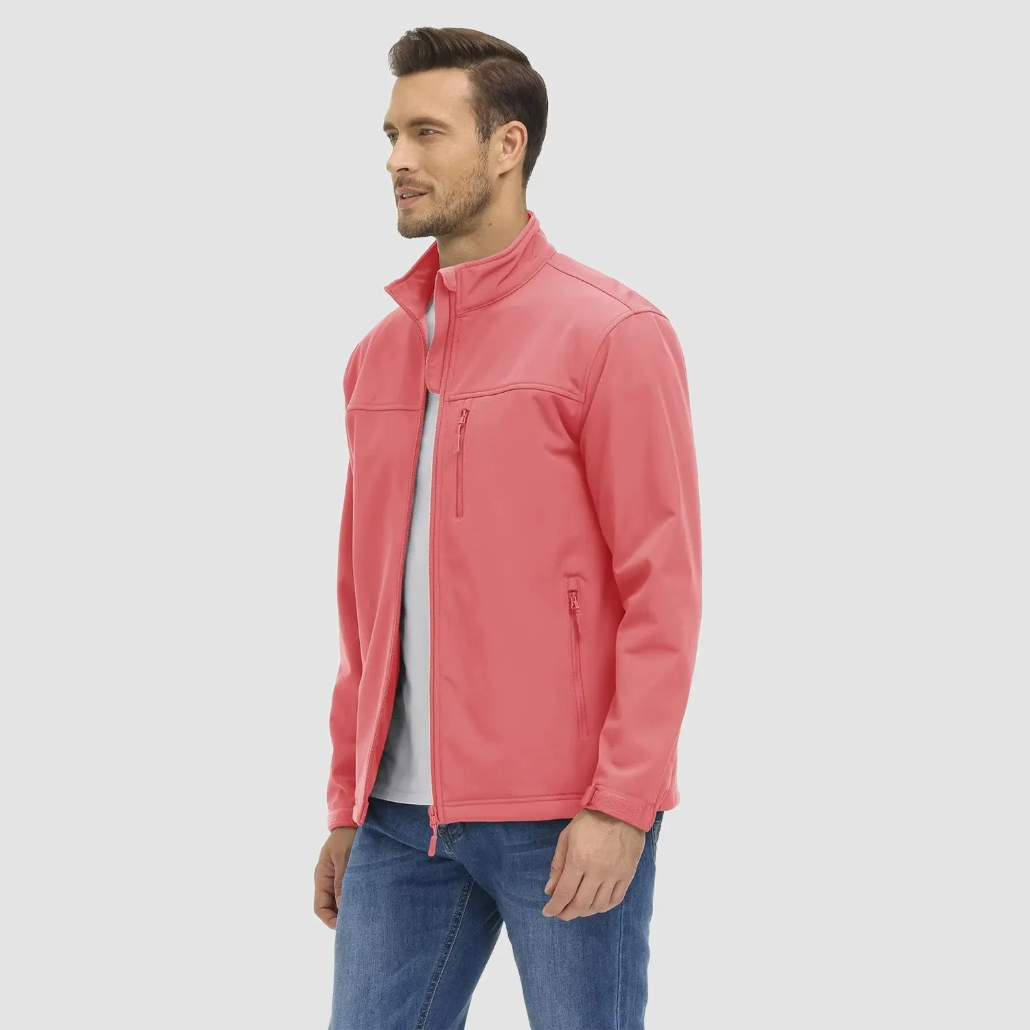 Men's Tactical Jacket Fleece Lined Soft Shell Winter Jacket Lightweight Water Resistant Coats Outwear