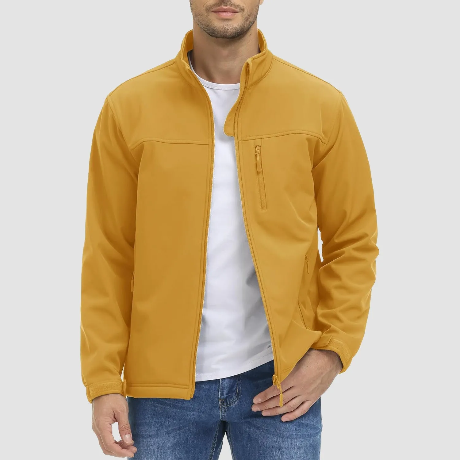 Men's Tactical Jacket Fleece Lined Soft Shell Winter Jacket Lightweight Water Resistant Coats Outwear