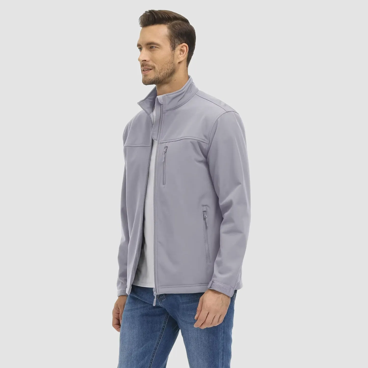 Men's Tactical Jacket Fleece Lined Soft Shell Winter Jacket Lightweight Water Resistant Coats Outwear
