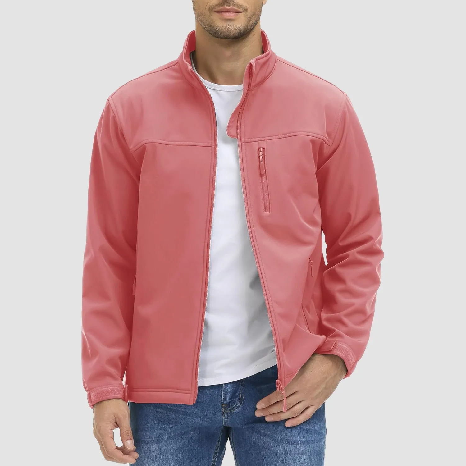 Men's Tactical Jacket Fleece Lined Soft Shell Winter Jacket Lightweight Water Resistant Coats Outwear