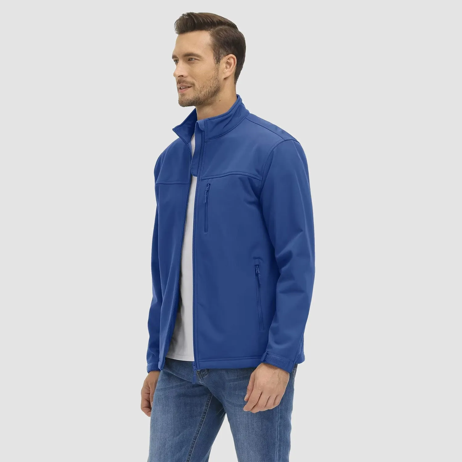 Men's Tactical Jacket Fleece Lined Soft Shell Winter Jacket Lightweight Water Resistant Coats Outwear