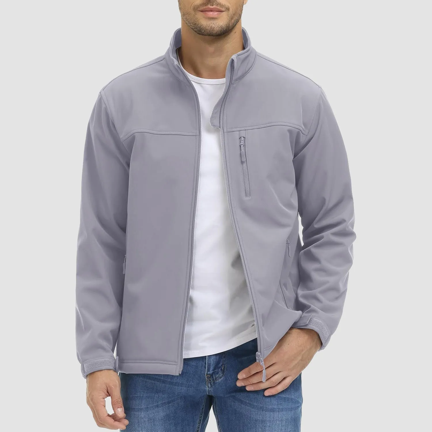 Men's Tactical Jacket Fleece Lined Soft Shell Winter Jacket Lightweight Water Resistant Coats Outwear