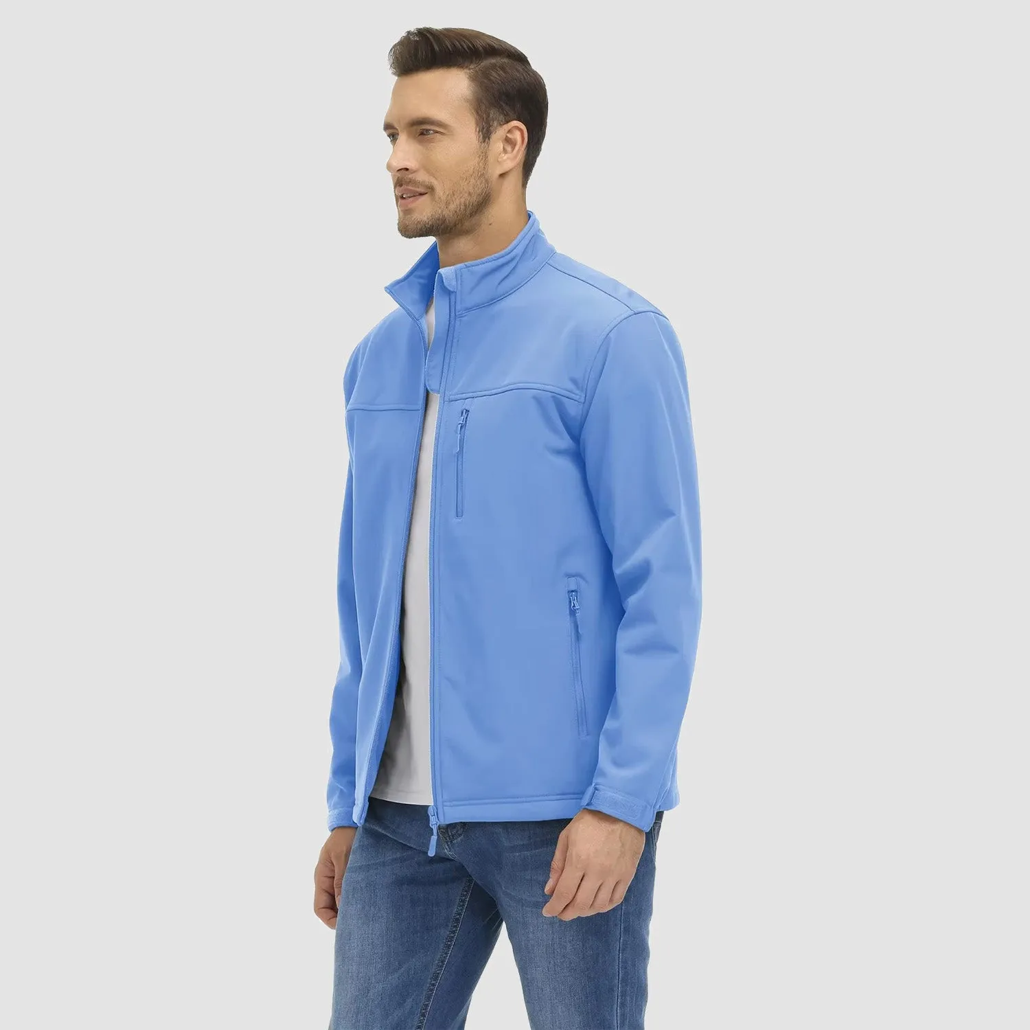 Men's Tactical Jacket Fleece Lined Soft Shell Winter Jacket Lightweight Water Resistant Coats Outwear