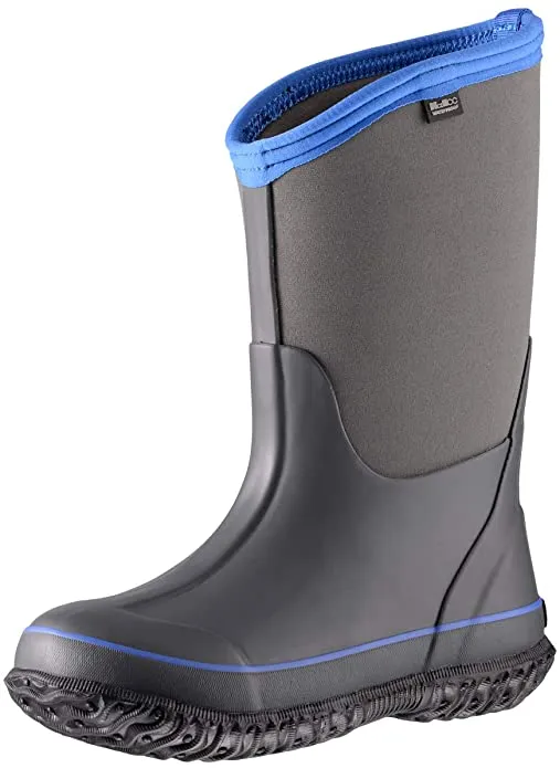 New in box! MCIKCC Kids' High Waterproof Rubber Rain and Snow Boot, Grey, Sz 2! Great for All Seasons!