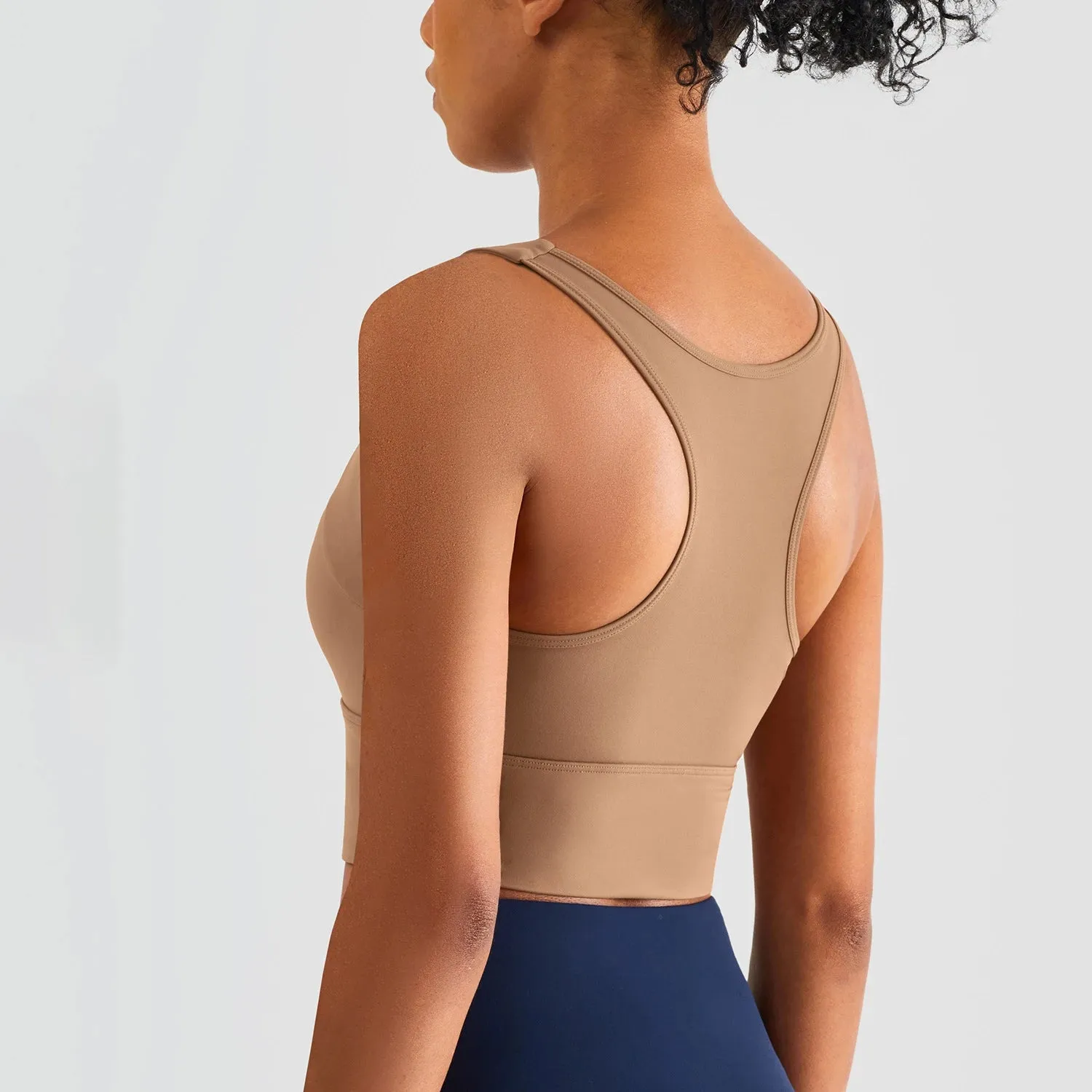 Nylon Sexy Women's Sports Bra Top for Yoga and Gym Wear