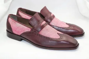 Oxfords shoes Brown and Pink combination