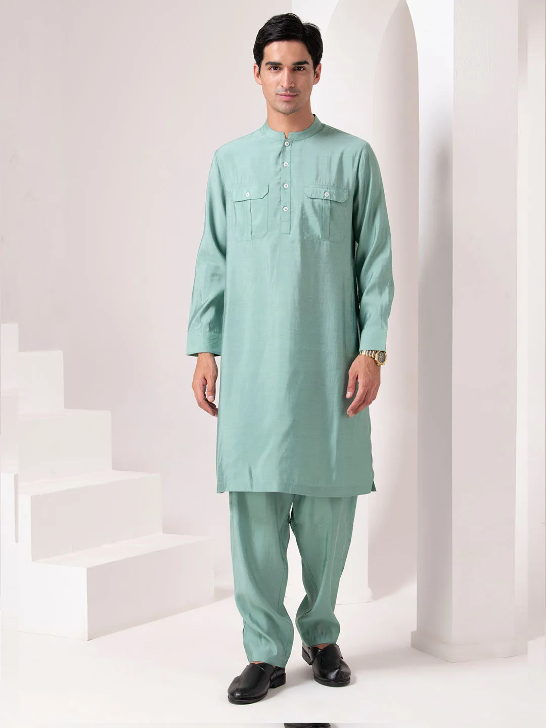 Pastel Green Classic Kurta Set