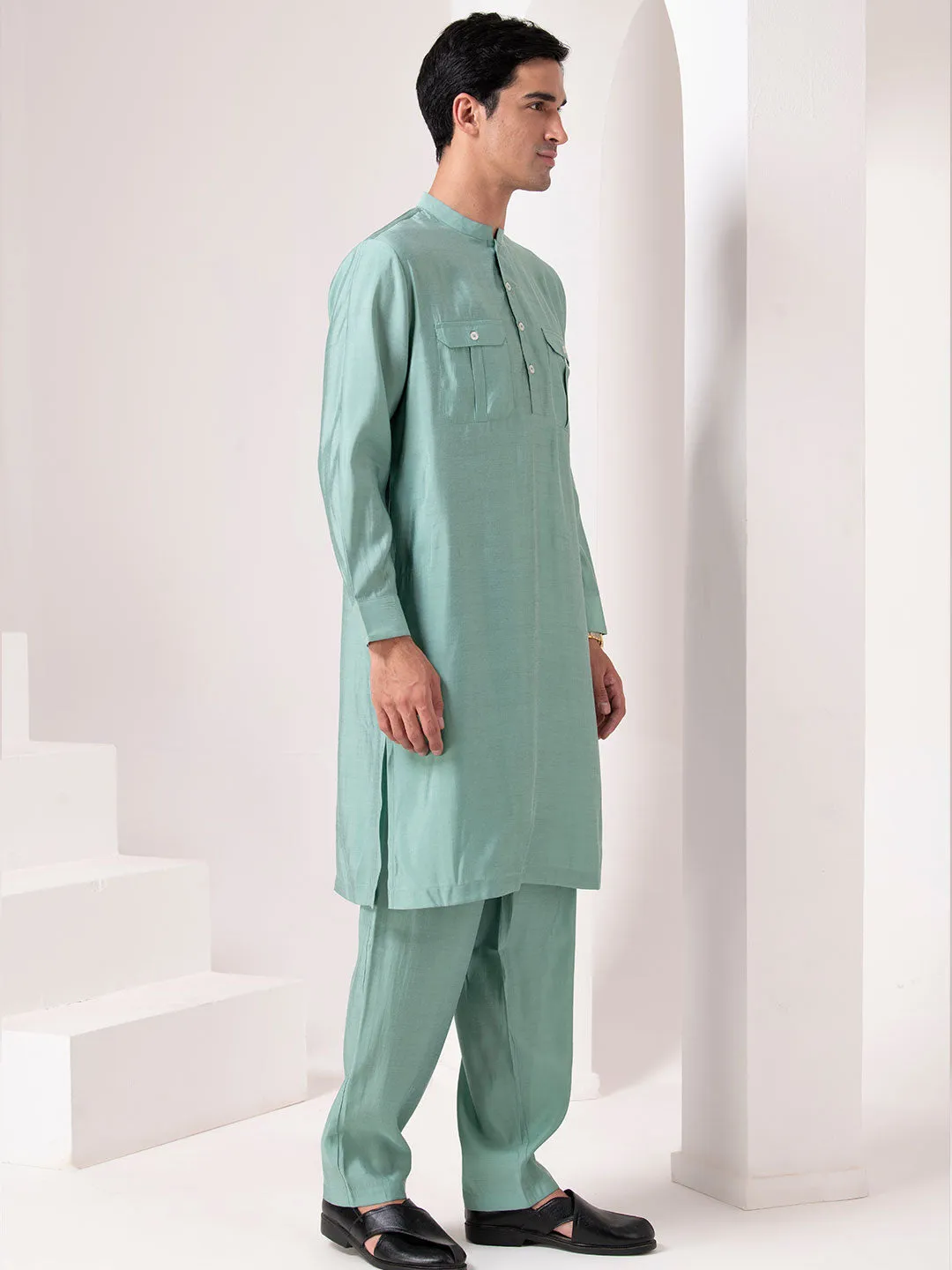 Pastel Green Classic Kurta Set
