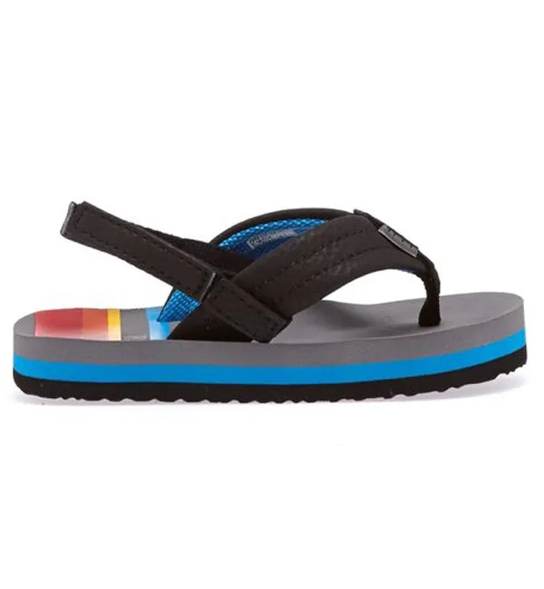 Reef Boys Little Ahi Flip Flops  - Grey Pinstripes