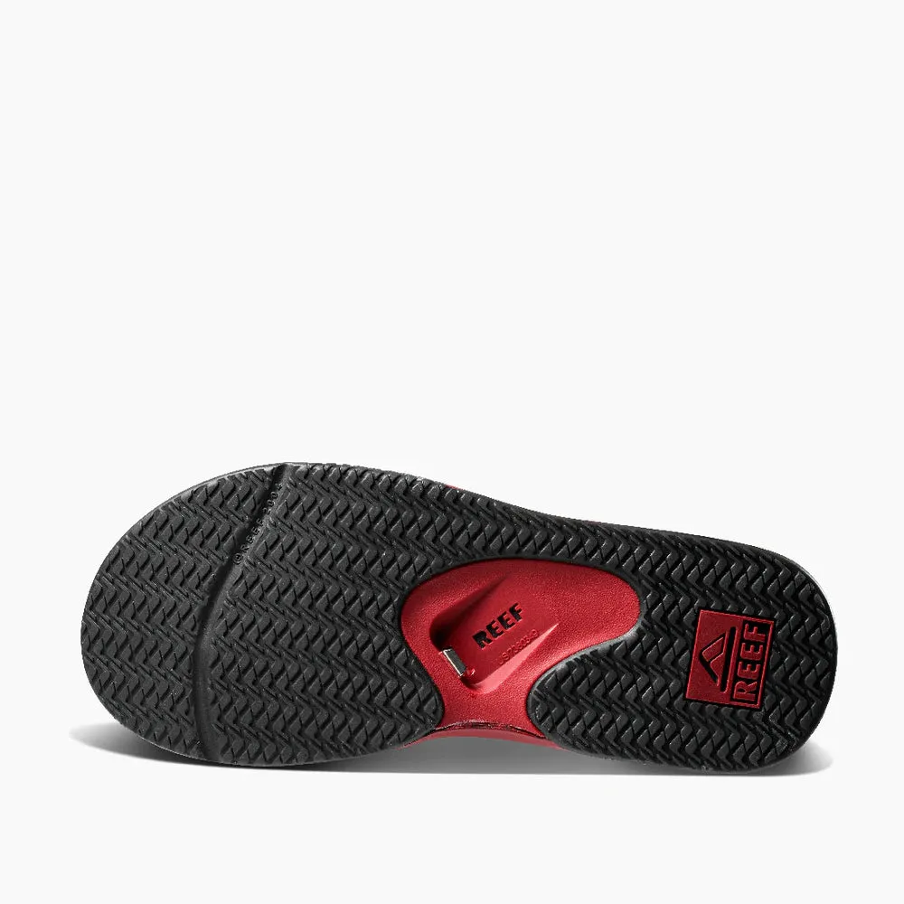 Reef Fanning Flip Flops  - Red/Raven