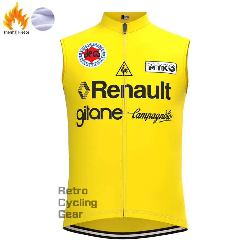Renault Yellow Fleece Retro Cycling Kits
